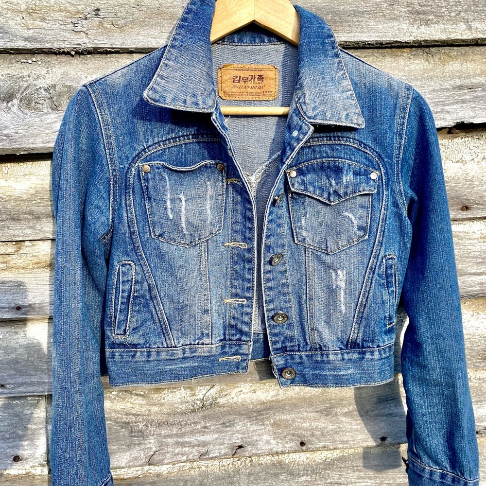 JINLUAN SHIJIA | cropped jean jacket